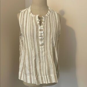 Faherty striped sleeveless linen top.  Size medium.